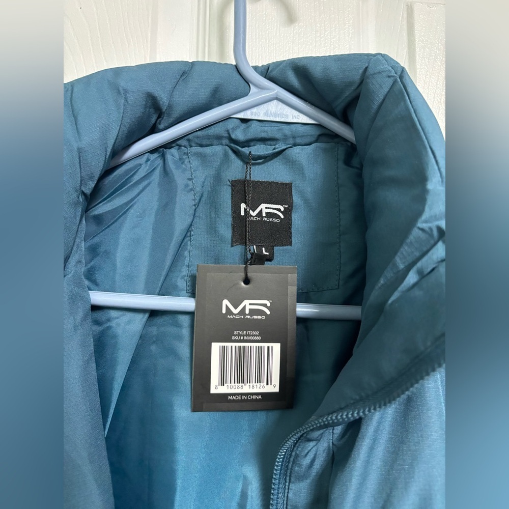 Mack Russo Hybrid Zip Up Jacket Blue Men’s Size Large NEW - Picture 2 of 8